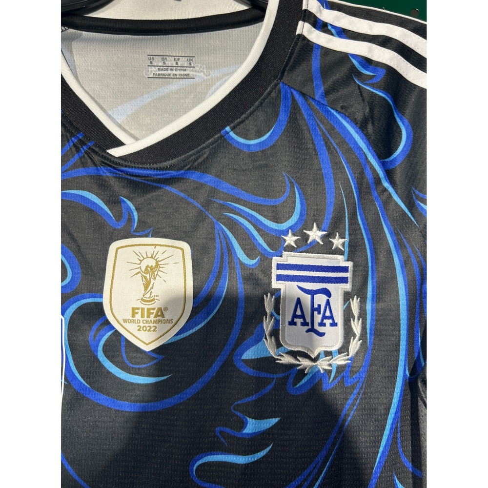 Argentina Messi 10 Jersey 2026 World Cup Champions Black Blue Filigree Mens S - Picture 2 of 7